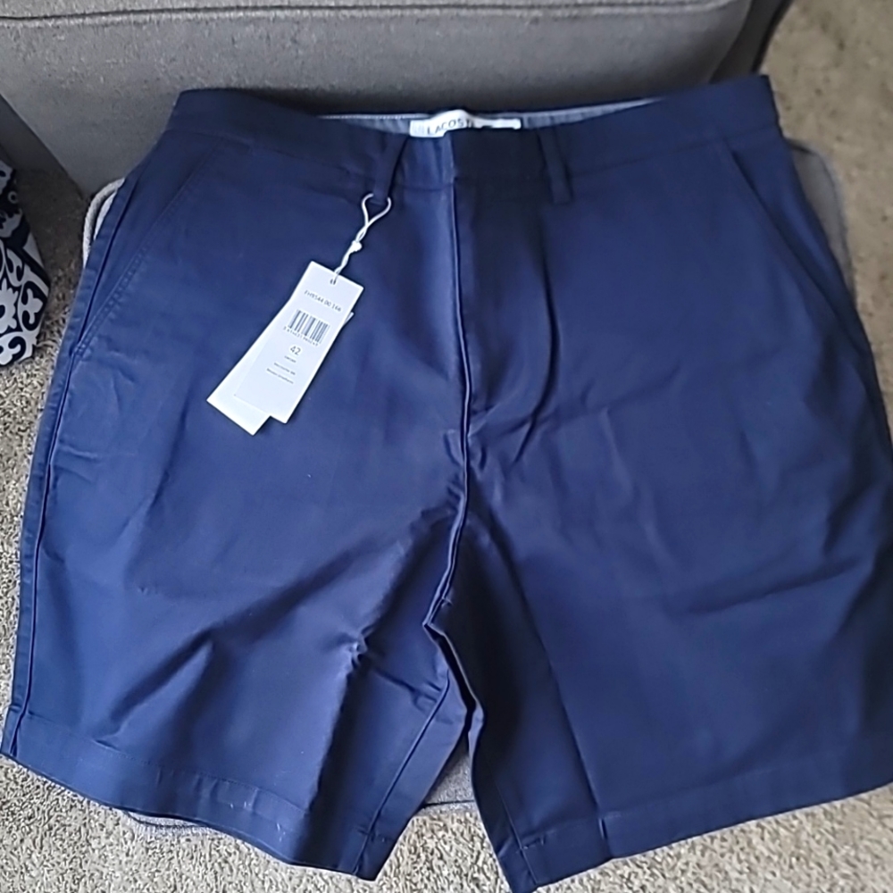 LACOSTE Navy Blue Shorts W33 (Euro sz 42) New with Tags